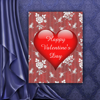 Red Heart, White Lace Valentine