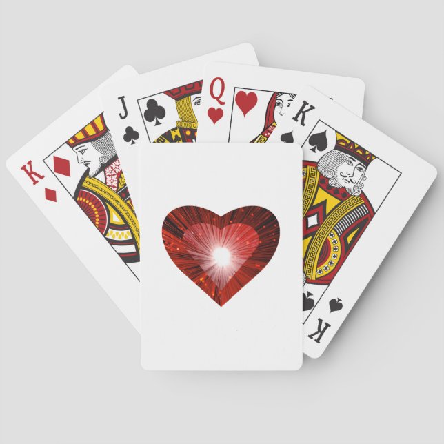 Red Heart White playing cards (Back)