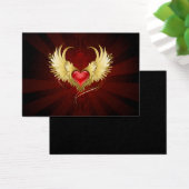 Red Heart with Golden Wings (Desk)