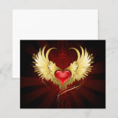 Red Heart with Golden Wings (Front/Back)