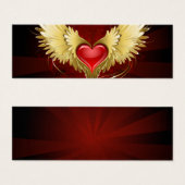 Red Heart with Golden Wings (Front & Back)