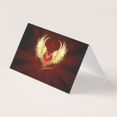 Red Heart with Golden Wings (Back)
