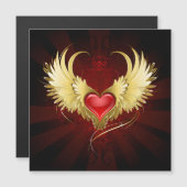 Red Heart with Golden Wings (Front/Back)