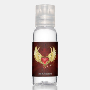 Red Heart with Golden Wings Hand Sanitizer