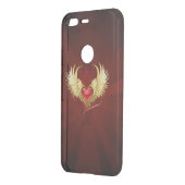 Red Heart with Golden Wings Uncommon Google Pixel Case (Back/Left)