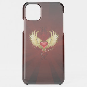 Red Heart with Golden Wings iPhone 11 Pro Max Case