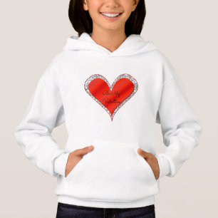 Red Heart with Lace Trim Valentine Hoodie