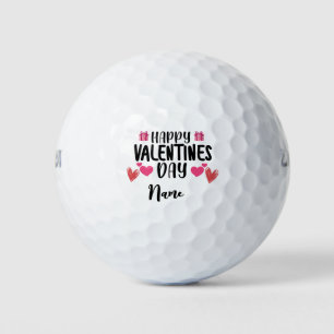 Red Heart with Love for Valentine's Day for Golfer Golf Balls
