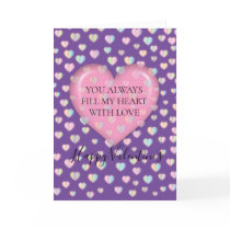 red heart with speckels pattern holiday card
