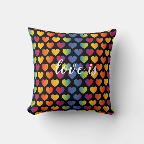 red heart with speckels pattern throw pillow