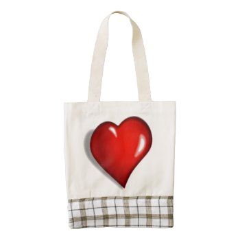 Red Heart Zazzle Heart Tote Bag by Awesoma at Zazzle