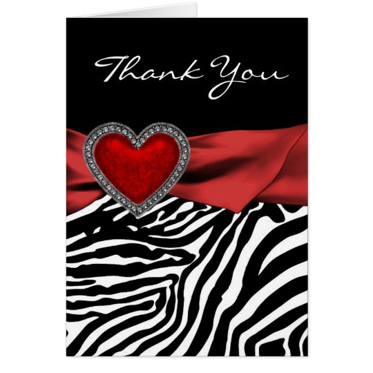 red-heart-zebra-thank-you-cards-zazzle