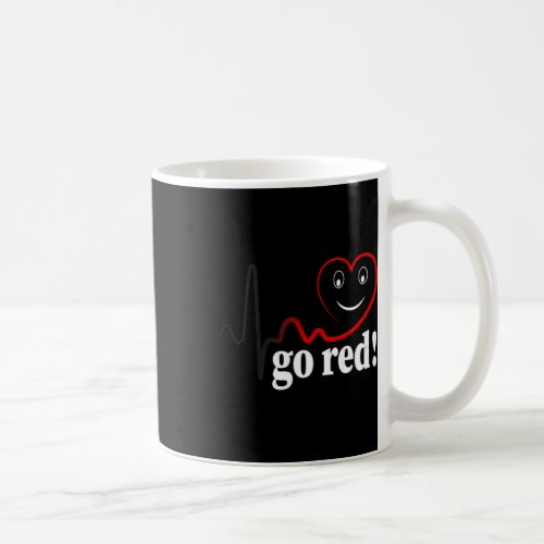 Red Heartbeat Heart Disease Survivor Awareness Gra Coffee Mug