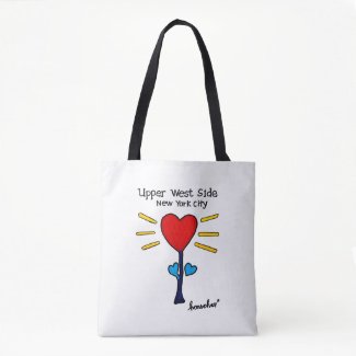 Red HeartFlower Shopping Tote