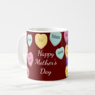 Red Hearts and Photo Message   Spanish Mothers Day Coffee Mug