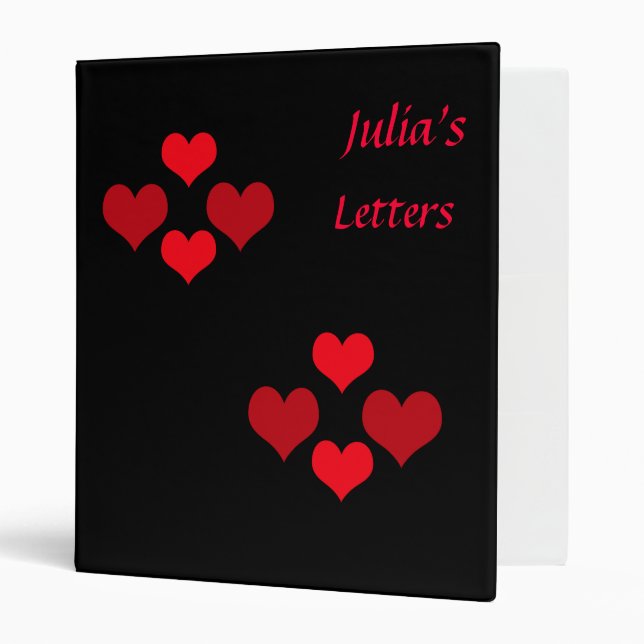 Red Hearts Avery Binder (Front/Inside)