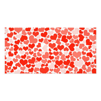 Red Hearts Background Card