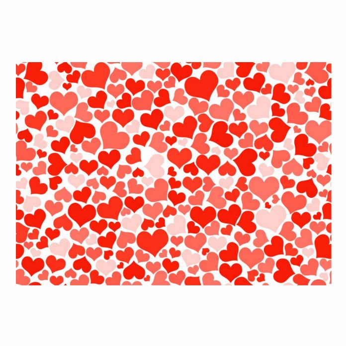 Red Hearts Background Photo Cut Outs