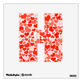 Red Hearts Background Wall Sticker