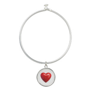 Red hearts bangle bracelet
