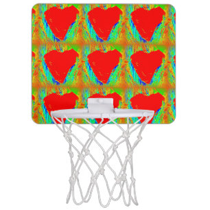 red hearts basketball goal mini basketball hoop