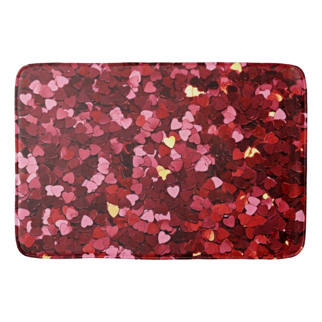 Red Hearts Bath Mat (Front)