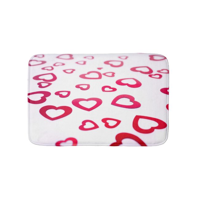 Red hearts bath mat (Front)
