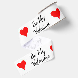 Red Hearts Be My Valentine 3" Grosgrain Ribbon