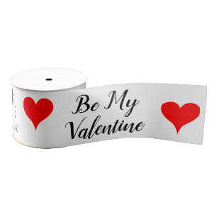 Red Hearts Be My Valentine Grosgrain Ribbon