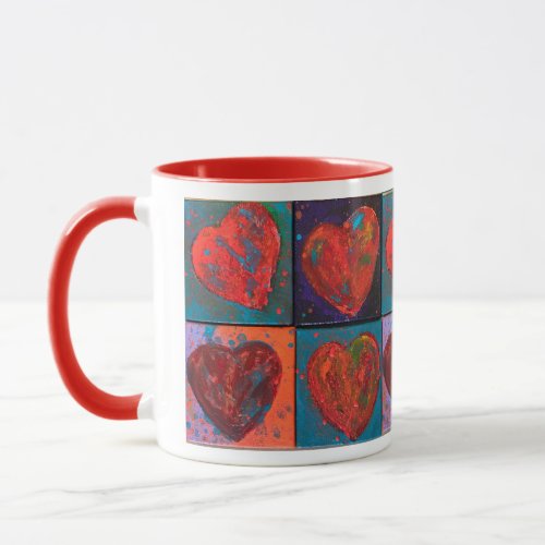 Red Hearts Beverage Mug