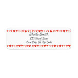 Red Hearts Border custom Address Labels