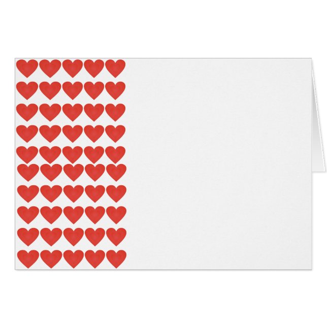 Red Hearts Cards (Front Horizontal)