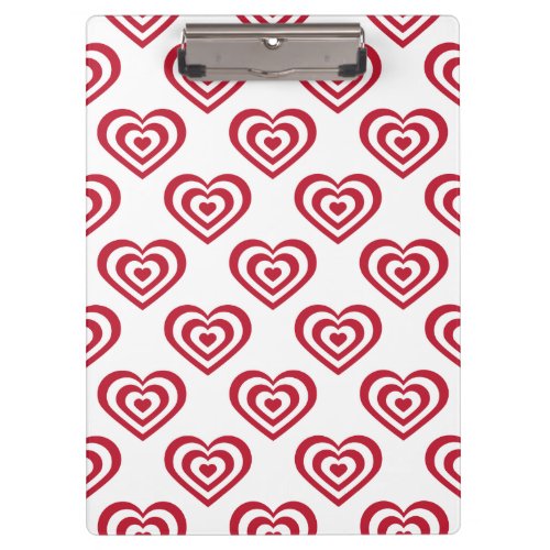 Red Hearts Clipboard