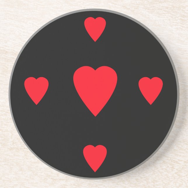 Red Hearts Coaster (Front)