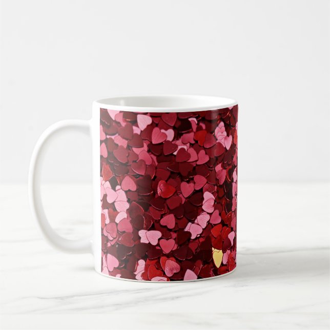 Red Hearts Coffee Mug (Left)