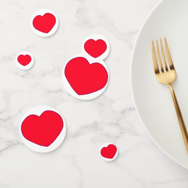 Red Hearts Confetti (Group)