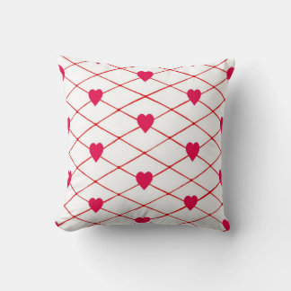 Red Hearts Criss Cross Quilt Pattern Pillows