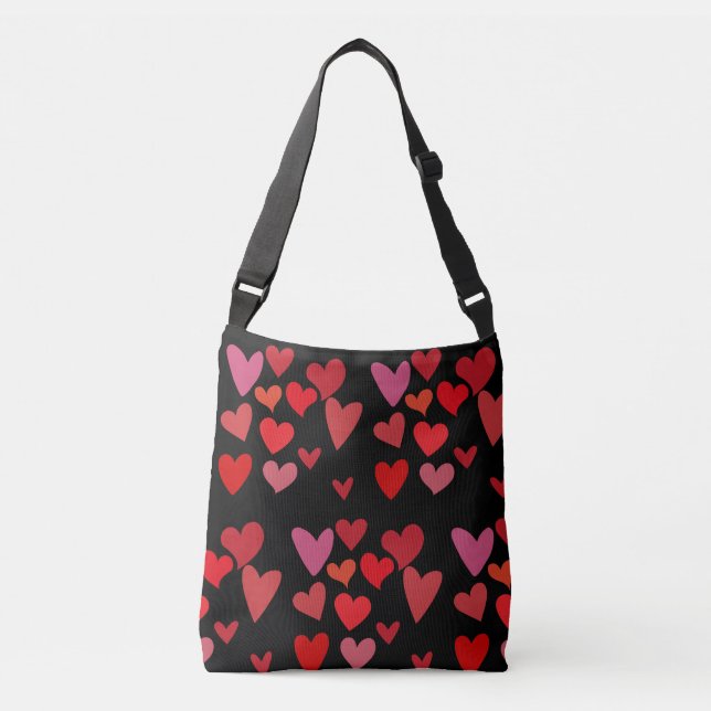 Red Hearts Crossbody Bag (Front)