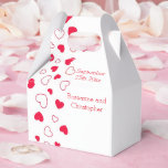 Red Hearts Design Valentines Day Wedding Favor Boxes