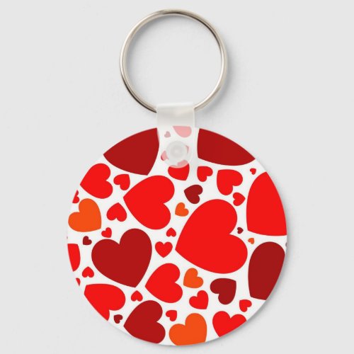 Red Hearts Designer Keychain