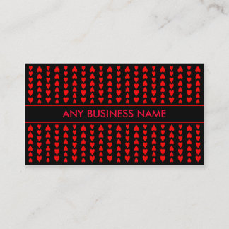 RED HEARTS DESIGNER PATTERN BUSINESS CARD
