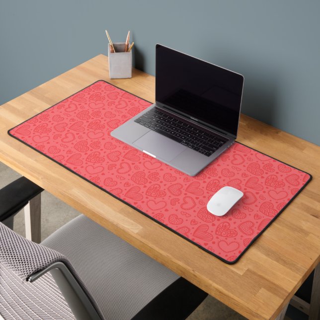 Red Hearts Desk Mat (Office 2)