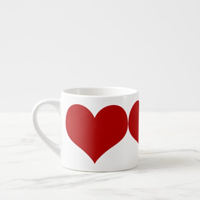 Red Hearts Espresso Cup (Left)
