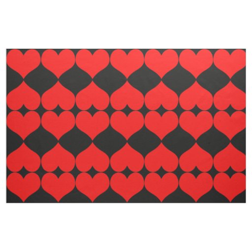 Red Hearts Fabric