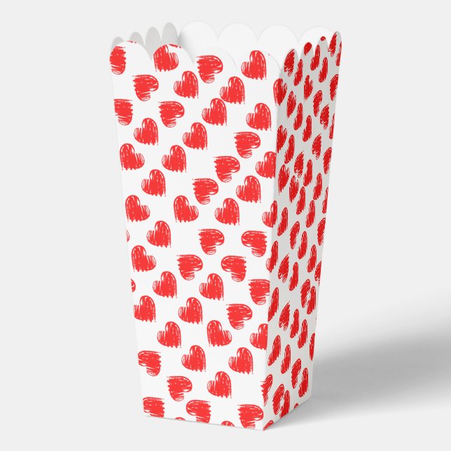 Red hearts favor boxes (Front)