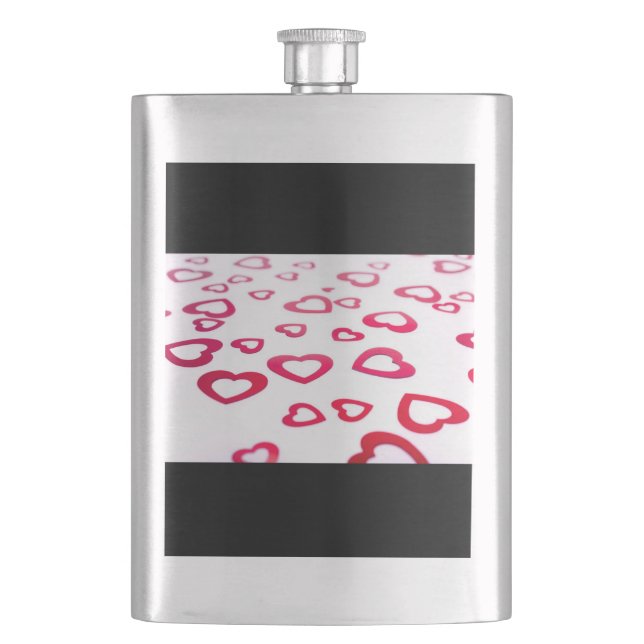 Red hearts flask (Front)