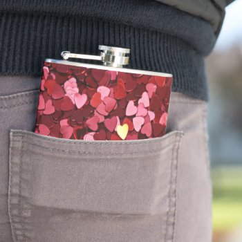 Red Hearts Flask by MarblesPictures at Zazzle