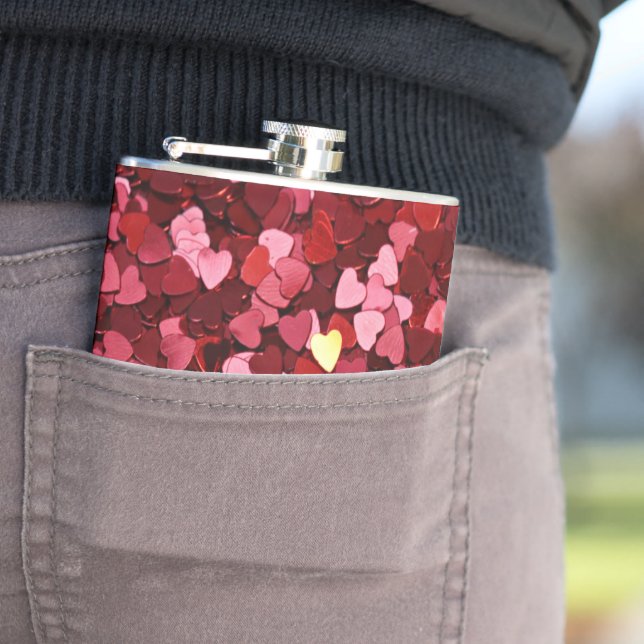 Red Hearts Flask (In Situ)