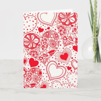 Red Hearts for Valentine's Day Cards