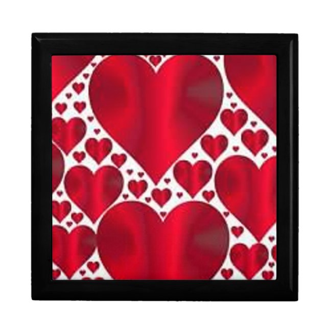RED HEARTS FOR VALENTINE'S DAY GIFT BOX (Front)